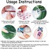 5D Embossed Seashell Starfish Nail Art Stickers - Self Adhesive Seashell Starfish Nail Decals Summer Nail Stickers Supplies Blue Marine Life Theme Design Nail Art Stickers for Women DIY Nail Salons