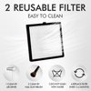 L'UGX Nail Dust Collector Filter, 2Pcs Reusable Filter for 70W Rechargeable Nail Dust Vacuum Machine
