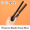 Chengu 2 Pcs Straightening Comb For Hair, Boar Bristles Clamp Double Sided Brush Hair Straightening Brushes Comb Flat Iron Comb Hair Styling for Straightening Knotty Unkempt Hair (Black White, Black)