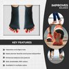 Hydrothotics Happy Feet Toe Separator Socks - Comfortable Alignment Socks – Washable Massage Socks – Prevent Foot Cramp and hammertoes - Black