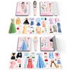Daniel Axel Magnetic Princess Dress Up Paper Doll Pretend Play Toys Magnet People Clothes Puzzles Game for 3+ Year Old Girls Toddler,Preschool Learning Created Imagine Set Birthday Gift (F Set)