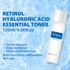 Retinol Face Toner, 4.06fl.oz/120ml Retinol Hyaluronic Acid Toner for Firming Skin, Moisturizing, Reduce Fine Lines, Facial Toner for Oil Dry Sensitive Skin