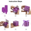KPOSIYA 100 Pack Favor Boxes 2x2x2 inch Candy Boxes Gold Gift Boxes with Ribbons for Wedding Baby Shower Decorations Birthday Party Supplies