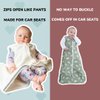 Buckle Me Baby Coats Sleep Sack | Car Seat Blanket | Car Seat to Crib Baby Wearable Blanket for Easy Transitions from Stroller, High Chair or Any 5 Point Harness | 4-8 Months Cream Blankie