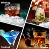 2 PCS Premium Ice Cube Trays, AUSSUA Silicone Ice Cube Molds with Sealing Lid, 74-Ice Trays, Reusable, Safe Hexagonal Ice Cube Molds, for Chilled Drinks, Whiskey, Cocktail, Food