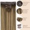 GOO GOO Wire Hair Extensions Human Hair, 4/27/4 Chocolate Brown with Caramel Blonde Balayage 16inch 125g, Invisible Wire Hair Extensions with Transparent, Seamless Fish Line Hairpiece
