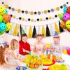 Qeeenar 53 Pcs One Happy Dude Birthday Decorations 1st Birthday Banners Lightning Smile Face Decoration Hippie First High Birthday Chair Tassel Banner for One Happy Dude Party Favors Decor Supplies