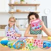 CY2SIDE 12PCS Colorful Summer Sea Animal Stickers Scene for Kids, Make A Sea Sticker Scene with Shark Tropical Fish, Make Your Own Ocean Animal Sticker Scene Art Craft, DIY Fall Party Games Activities