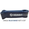MummyStrength Resistance Bands for Men and Women. The Best Stretch Band for Pull Up Exercise and Powerlifting. Works with Any Pull Up Bar or Station. Single Band. Workout Guide Included - Blue