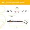 Scojo New York Gels Original Reading Glasses, Ultra-Lightweight Rimless Readers for Women and Men