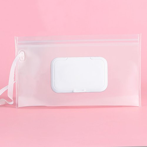 2 Pack Reusable Wipes Pouch Portable Wipes Dispenser Refillable Wipes Container Lightweight Travel Wipes Case Baby Wipes Holder for Diaper Bag