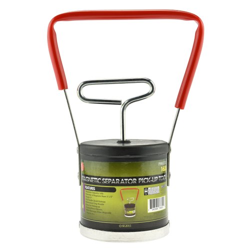 SE Magnetic Separator Pick-Up Tool with Quick Release, Outdoor Gold Panning Portable Magnetic Pickup Tool, Rubber Handle, Magnetic Capacity 16-lb