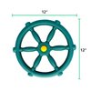 Jungle Gym Kingdom Playground Accessories - Pirate Ship Wheel for Kids Outdoor Playhouse, Treehouse, Backyard Playset Or Swingset - Wooden Attachments Parts (Green)
