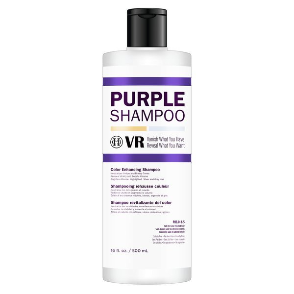 COCO-HONEY Purple Shampoo for Blonde Lightening Color Treated Hair Silver and Gray Highlighted Hair/Paraben Free/Cruelty Free/Sulfate Free/Safe for Color-Treated Hair 16 oz