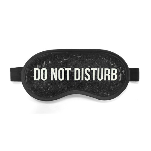 Fisura - Cooling gel eye mask do not disturb. Black eye mask. Gel mask for puffy eyes and dark circles. Cold/Warm Therapy. Includes a Storage Pouch. 7,28 x 3,54 inches