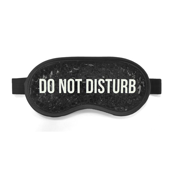 Fisura - Cooling gel eye mask do not disturb. Black eye mask. Gel mask for puffy eyes and dark circles. Cold/Warm Therapy. Includes a Storage Pouch. 7,28 x 3,54 inches