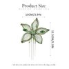 Casdre Flower Bride Wedding Hair Comb Silver Green Rhinestone Bridal Hair Piece Crystal Evening Party Hair Accessories for Women and Girls
