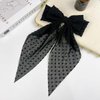 GOORAIFU Hair Bows for Women, 2pcs Black Beige Hair Clips Girls, Hair Barrettes with Long Tail Chiffon Ribbons Cute Hair Accessories