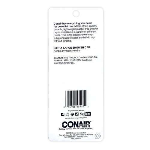 Conair Styling Essentials Bouffant Shower Cap Assorted Color 0.8 Oz, 1 Count