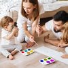 100 Pcs White Plastic Paint Palette 6 Well Watercolor Palette Rectangular Paint Tray Palette Paint Holder Tray Paint Mixing Palette Bulk for Kids Student Adult DIY Craft Art Acrylic Painting