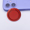 [2 Pack] Matte Finish Round Ultra-thin Cell Phone Ring Holder Stand,360 Degree Rotation and 180 Degree Adjustable Finger Ring Kickstand with Frosted Metal Phone Grip (Red)