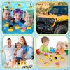 Wig Rubber Ducks Bath Toys, 12 PCS Yellow Mini Rubber Duckies Accessories with Black Hollow Glasses, Cruise Ducks Bathtub Toys Shower Toys for Kids Toddlers Boys Girls