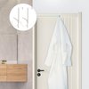 FYY Over The Door Hooks - 2 Pack Door Hangers with Sponge Pad Prevent Scratches Heavy Duty Organizer Hooks for Living Room, Bathroom, Bedroom, Kitchen Hanging Clothes, Robe, Towels, Hats, Bags White