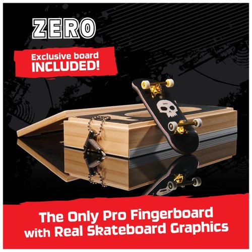 TECH DECK, Zero Pro Series Finger Board with Storage Display, Built for Pros; Authentic Mini Skateboards, Kids Toys for Ages 6 and up