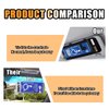 JOYCOURT Handicap Placard Holder for Car, Disabled Parking Permit Sign Protector, Car Interior Sun Visor Storage Clip with Pen Holder, Note Paper Slot, Elastic Strap