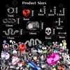 Kikonoke 300 Pcs Cone Rivet with 3D Metal Skull Cross Chains Snakes Vintage Alloy Nail Charms Glass Pointed Bottom Gems and Resin Rhinestones for Women Girls Metal Nail DIY (Black)
