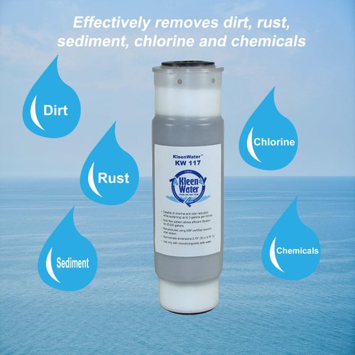 KleenWater Filters Compatible with Aqua-Pure AP117, Whirlpool WHKF-GAC and WHCF-GAC, Granular Activated Carbon Replacement Water Filter Cartridges, 4-Pack