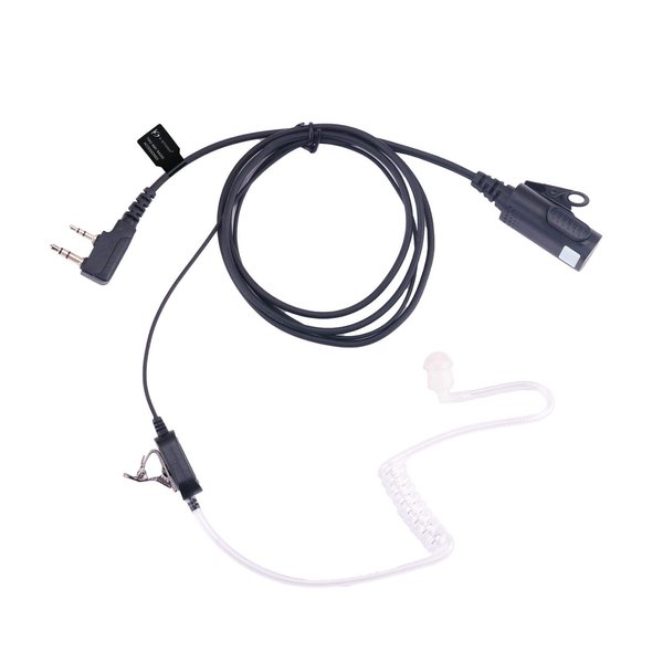 KS K-STORM Surveillance Headset Acoustic Tube Earpiece with MIC Compatible with Kenwood Two Way Radio