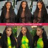 30 Inch 13x6 Deep Wave Lace Front Wigs Human Hair HD Transparent Wigs Human Hair for Women 200% Density Glueless Lace Front Wigs Human Hair Pre Plucked Curly Wig Human Hair with Baby Hair