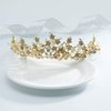 Haloty Baroque Wedding Crown and Tiara Crystal Bride Crown Queen Bridal Tiara Headpieces for Women and Girls (Gold3)