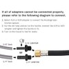Kitchen Sink Sprayer Replacement,Kitchen Sink Faucet Sprayer Hose,Kitchen Sprayer Head Replacement , 17 ADAPTERS Available, Brushed Nickel