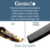 Giorgio G87 4.5 Inch Mustache and Beard Grooming Comb for Men - Handmade, Saw-cut, Hand Polished Pocket Comb for Everyday Hair Styling. 2 Pack Tokyo