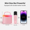 HWWR Karaoke Machine for Kids, Mini Karaoke Machine with 2 Wireless Microphones & Disco Lights for Home Party, Kids Christmas Birthday Gifts, Music Toys for Girls Boys Age 3 4 5 6 7 8 9 10 11 12+