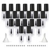Agidea Empty Nail Polish Bottles with Round Brush 5ML, 20Pack Small Empty Glass Refillable Nail Polish Containers with Mixing Balls & Funnels (Matte Black)