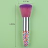 Ycyan Nail Art Dust Powder Remover Brush, Nail Art Dust Cleaner Brush Professional Nail Art Tool for Acrylic Gel Nails Colorful Handle
