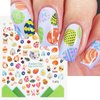 8 Sheets Easter Nail Art Stickers Decals 3D Self-Adhesive Cute Nail Decals Easter Egg Bunny Rabbit Design Cartoon Nail Stickers for Women Girls DIY Manicure Accessories Easter Party Nail Decorations
