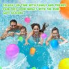 COSOOS 6 Pack Reusable Water Balloons for Kids, Summer Toy Water Toy for Boys Girls, Pool Beach Toys for Kids 3-12, Outdoor Activities Water Games Toys Self Sealing Refillable Water Balloons for Fun