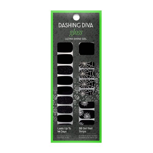 Dashing Diva Gloss Nail Strips - Tangled Up | UV Free, Chip Resistant, Long Lasting Gel Nail Stickers | Contains 32 Nail Wraps, 1 Prep Pad, 1 Nail File