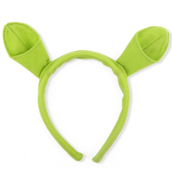 XIHIRCD Green Headband, Plush Animal Ears Headband with Ears Horns Headband Cute Decorative Headbands Alien Headband for Party Decorations Christmas Cosplay Costume