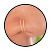 Gold Spiral Nose Ring Hoop - Handmade 14k Gold Double Spiral Nose Piercing - Thin Hypoallergenic 20 Gauge Wire 7mm Nose Piercing Jewelry