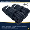Sea Rock Marine 15' x 3/8" Premium Double Braided Nylon Dock Lines (2 Pack) with 12” Eyelet & Dock Line Ties - Dock Lines for Boats, Marine Rope, Boat Accessories - Black