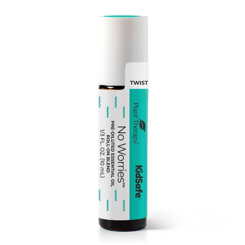 Plant Therapy KidSafe No Worries Essential Oil Blend 10 mL (1/3 oz) Pre-Diluted Roll-On 100% Pure, Therapeutic Grade
