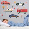 EMS Emergency Vehicles Wall Decals Fire Trucks, Ambulance, Police Cars Wall Decals Eco-Friendly Peel and Stick!