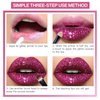 LOKFAR 4 Colors Glitter Lip Kit, Shiny Diamond and Metallic Lip Glitter Makeup Lipstick Lip Gloss Glitter Lipstick, Waterproof & Long Lasting Lip makeup Powder Set for Lips Nails Art(Set A Warm Color)