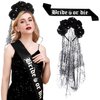 JeVenis Bride or Die Sash Gothic Rose Flower Headband Goth Bachelorette Decoration Bride or Die Bachelorette Party Supplies Gothic Bridal Shower Decoration…