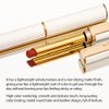 BINGBRUSH Moisturizing and Silky Velvet Lipstick Pack Set, Matte Longwear Waterproof Smooth Color Lip Crayon - Nourishing Lipstick Lipgloss Lip Stain (02#Milk orange red brown)